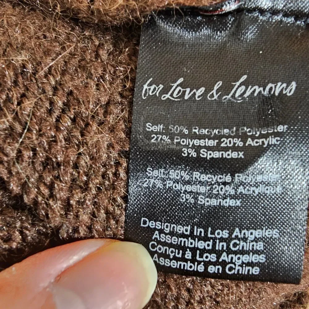 For Love And Lemons cable knit